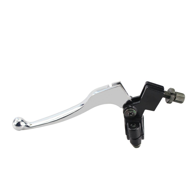 New Olym 7/8"" Brake Clutch Left Lever Universal Motorcycle Handlebar Folding Clutch Lever for CRF XR 80 100 XR200 SSR 125cc Coolster Roketa Baja Pit Dirt Motor Bike Motocross Parts Silver - Image 1